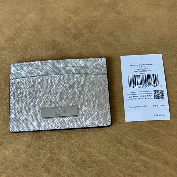 Kate Spade Boxed Metallic Kenzie Small Cardholder - Picture 11 of 15